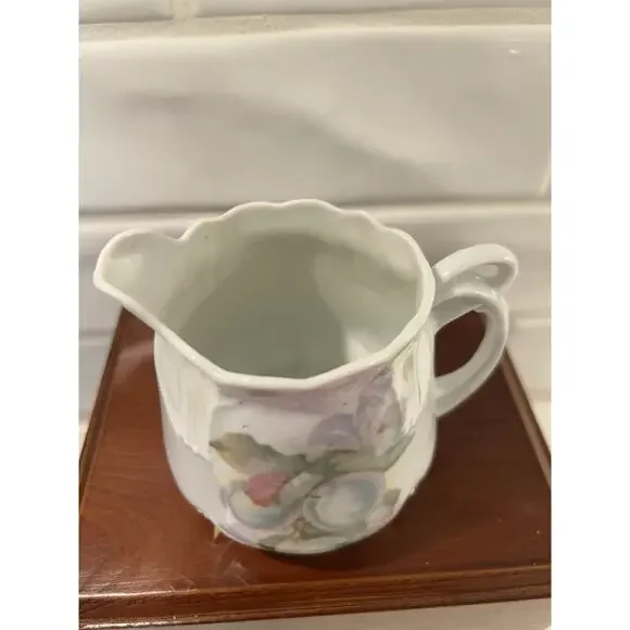 ANTIQUE PORCELAIN CREAMER FRUIT DESIGN Berries ORNATE SHAPE MARKED GERMANY - Picture 3 of 9